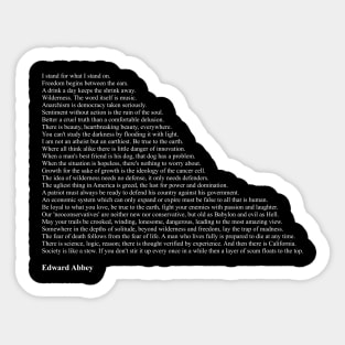 Edward Abbey Quotes Sticker